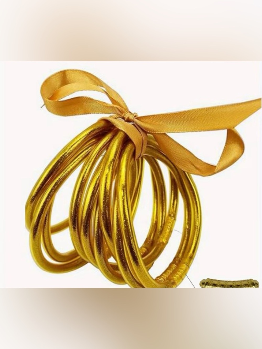 Gold Metallic Bangle Bracelet Set